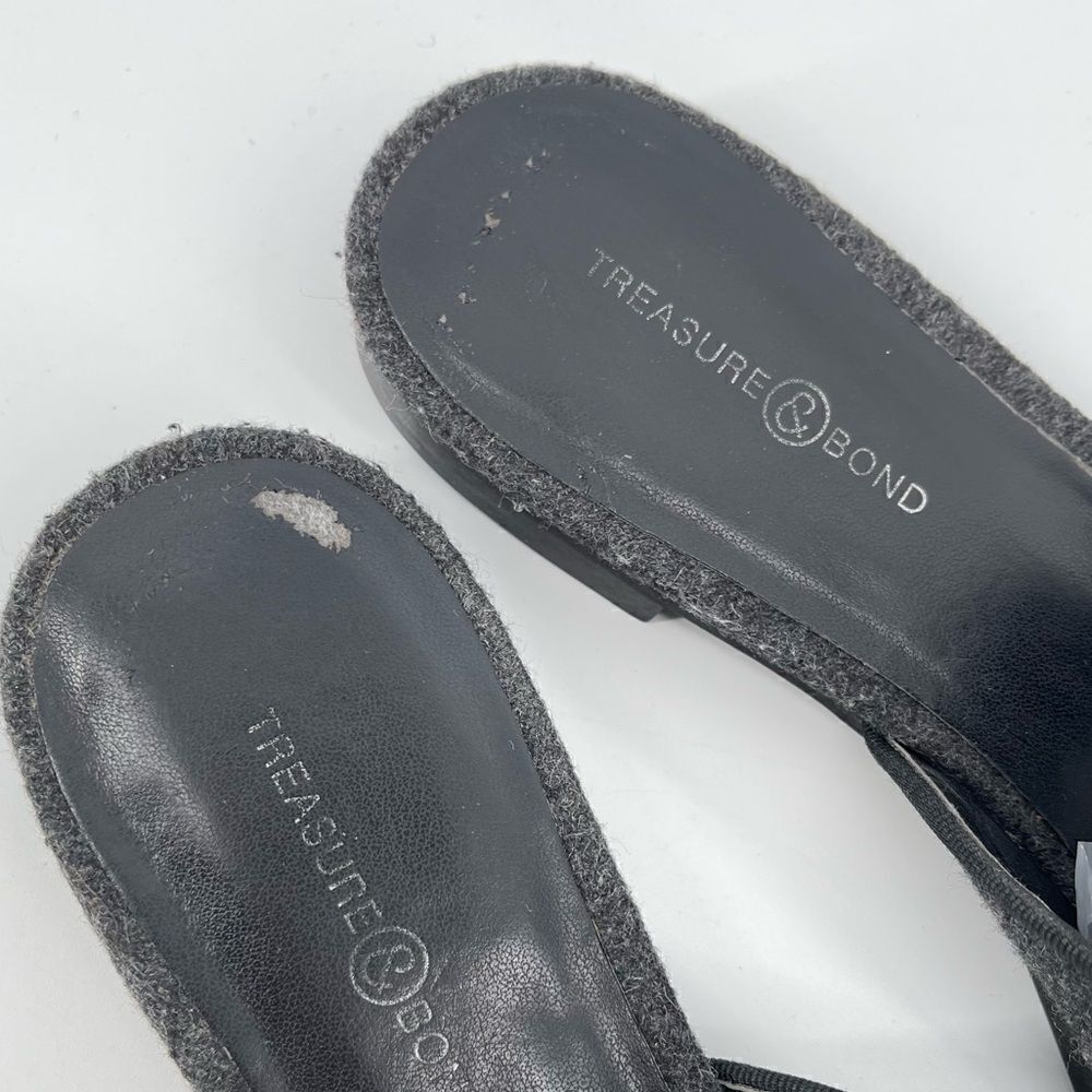 Treasure & Bond Laine Womens Gray Embellished Wool Blend Slip On Mules Size 7.5M - Picture 8 of 13